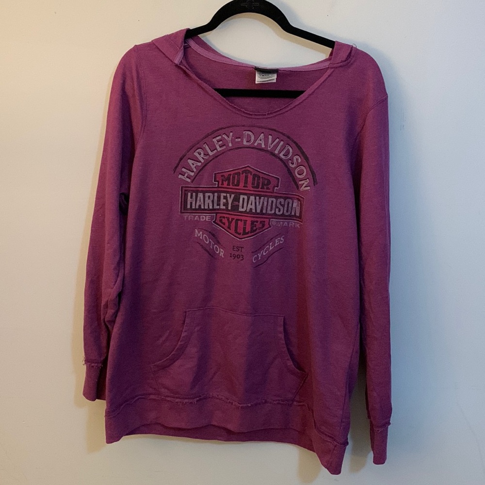 Harley Davidson Pink Hooded Sweatshirt Size XL Daytona Beach Florida